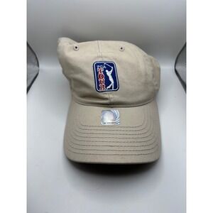 PGA Tour Golf Hat The Game Khaki Tan Cingular Wireless Adjustable Strapback Cap